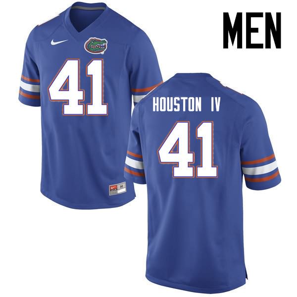 Men's NCAA Florida Gators James Houston IV #41 Stitched Authentic Nike Blue College Football Jersey HMK4865CG